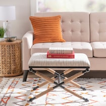 muriel light brown accent stool   