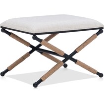 muriel white accent stool   
