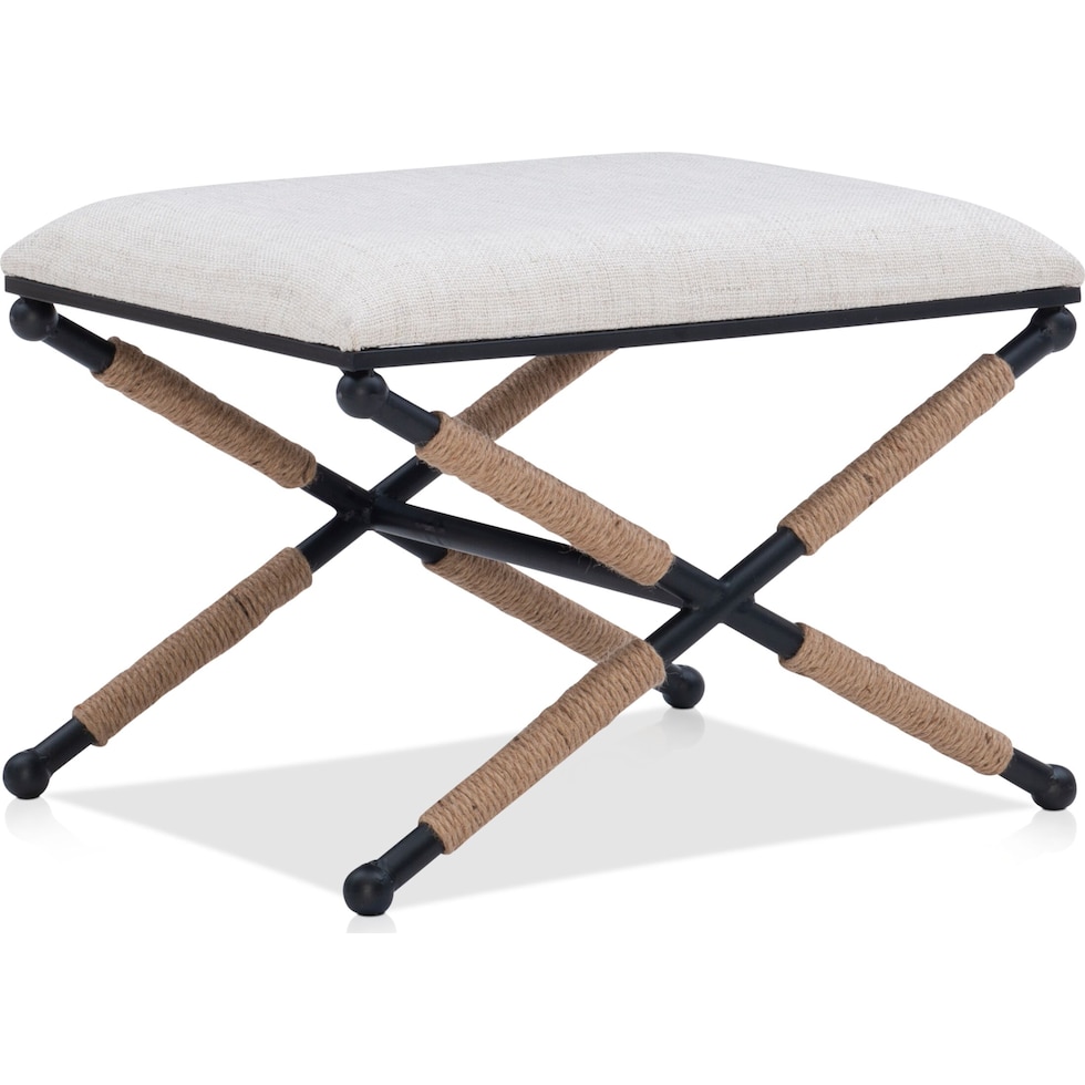 muriel white accent stool   