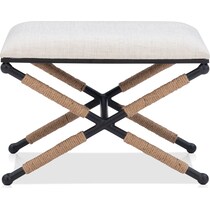 muriel white accent stool   