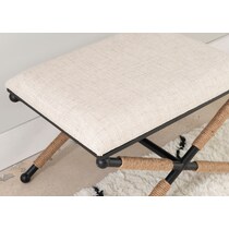 muriel white accent stool   