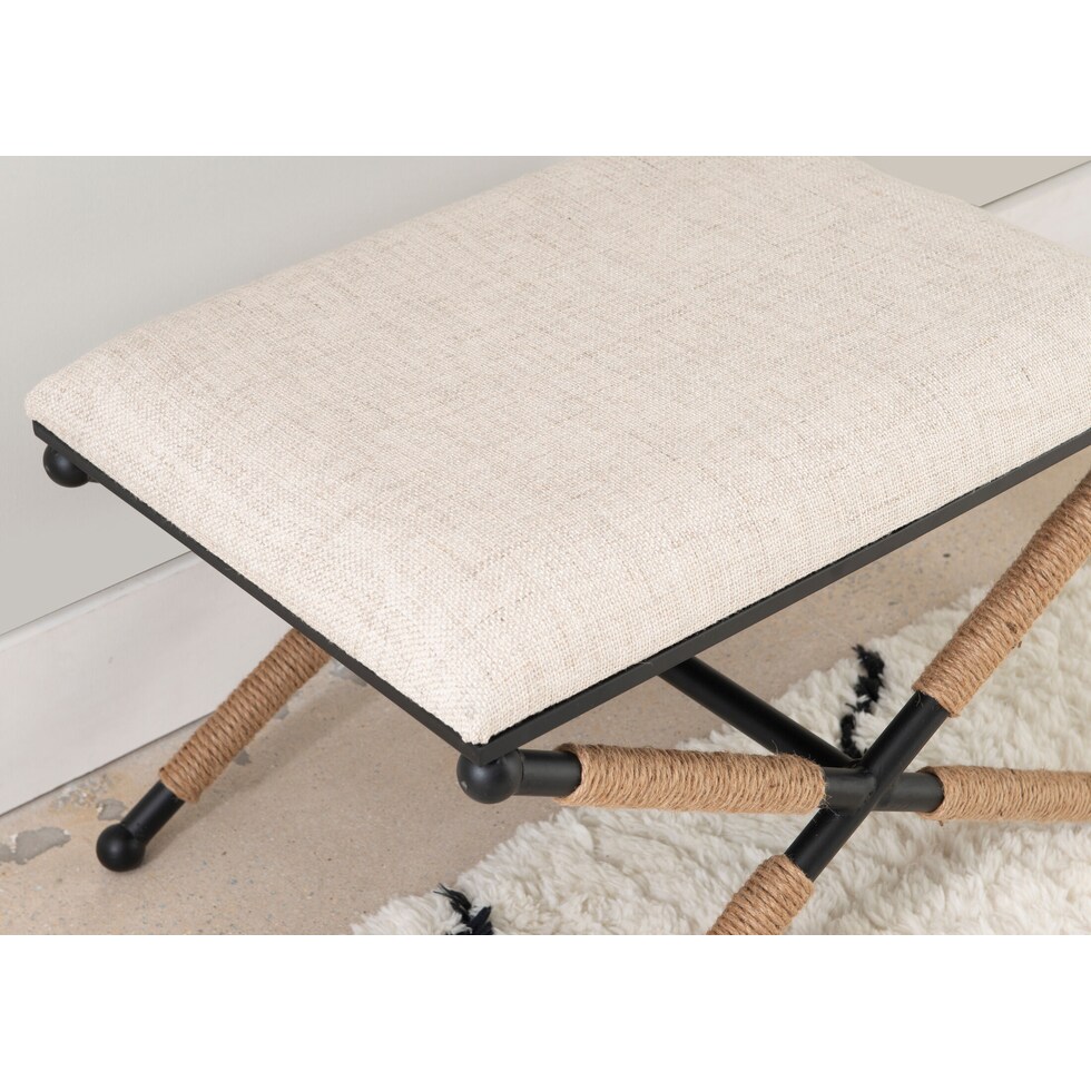 muriel white accent stool   