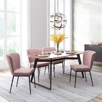 mya pink dining chair   