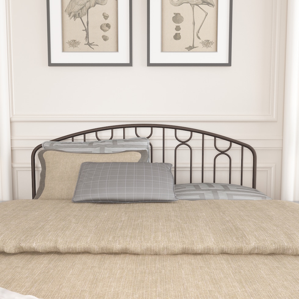 mystic dark brown full queen headboard   