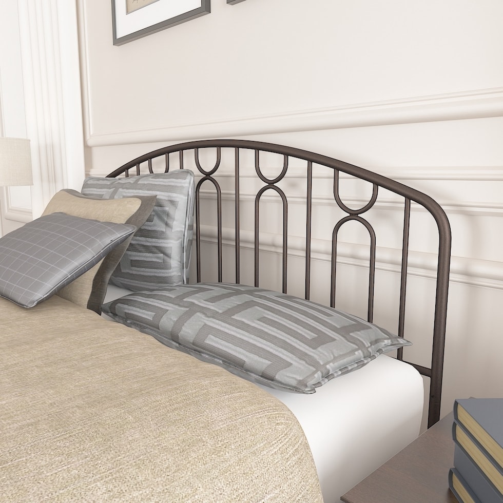 mystic dark brown queen bed   