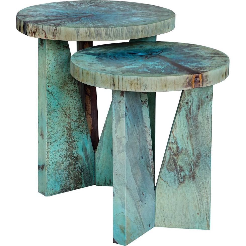 nadette blue accent table   