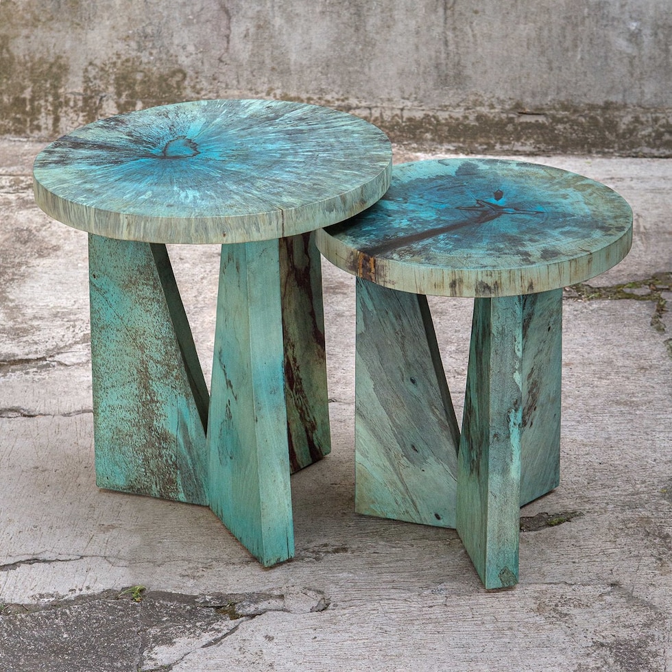 nadette blue accent table   