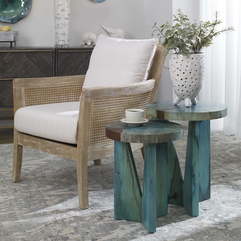 nadette blue accent table   