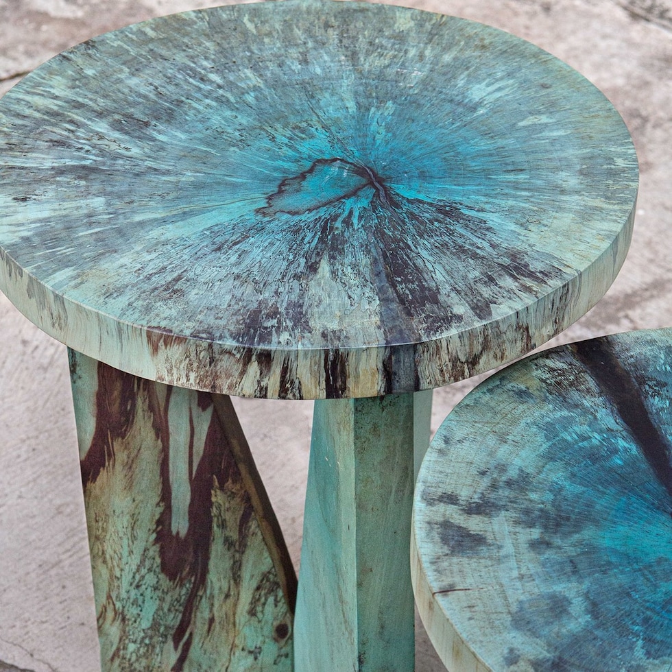 nadette blue accent table   