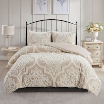 nadia light brown king california king bedding set   