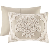 nadia light brown king california king bedding set   