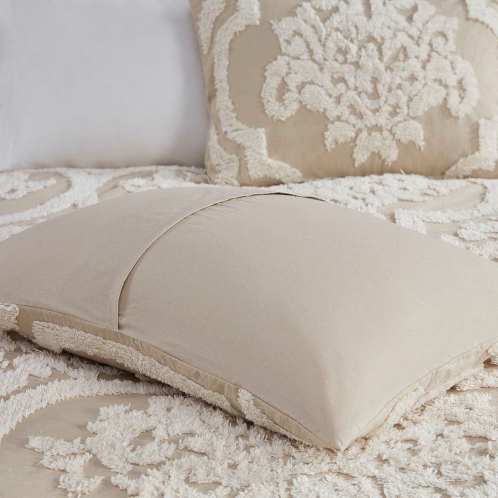 nadia light brown king california king bedding set   