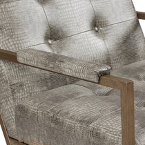 nadine gray accent chair   