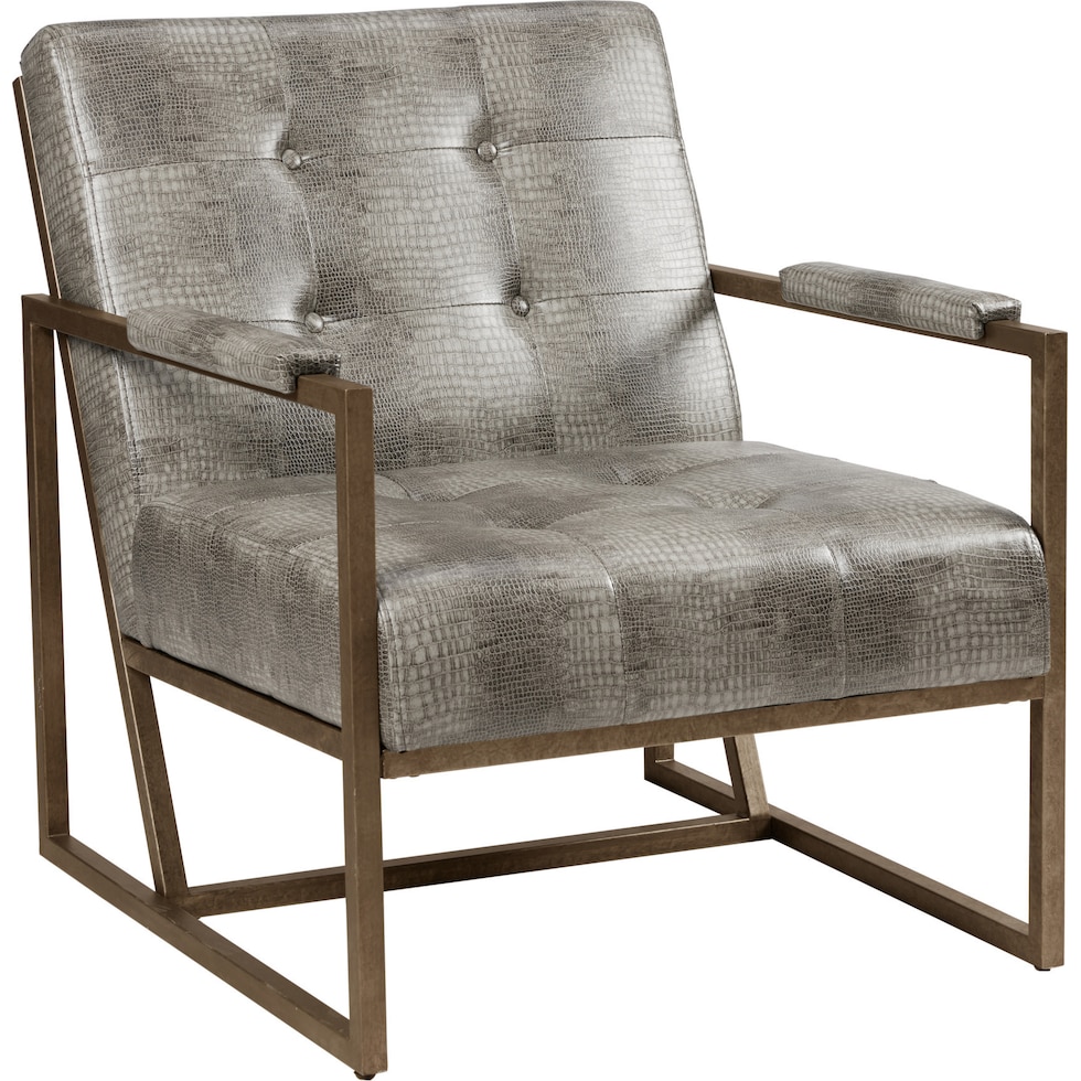 nadine gray accent chair   