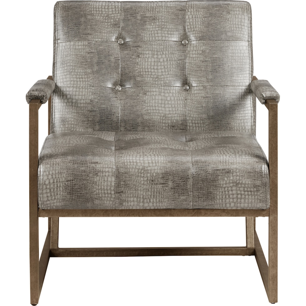 nadine gray accent chair   