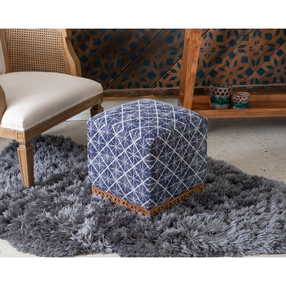 nadini blue ottoman   