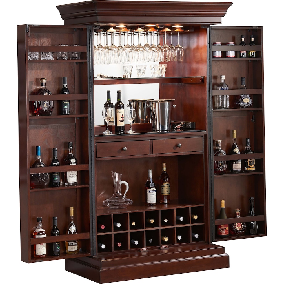 nadini dark brown wine cabinet   