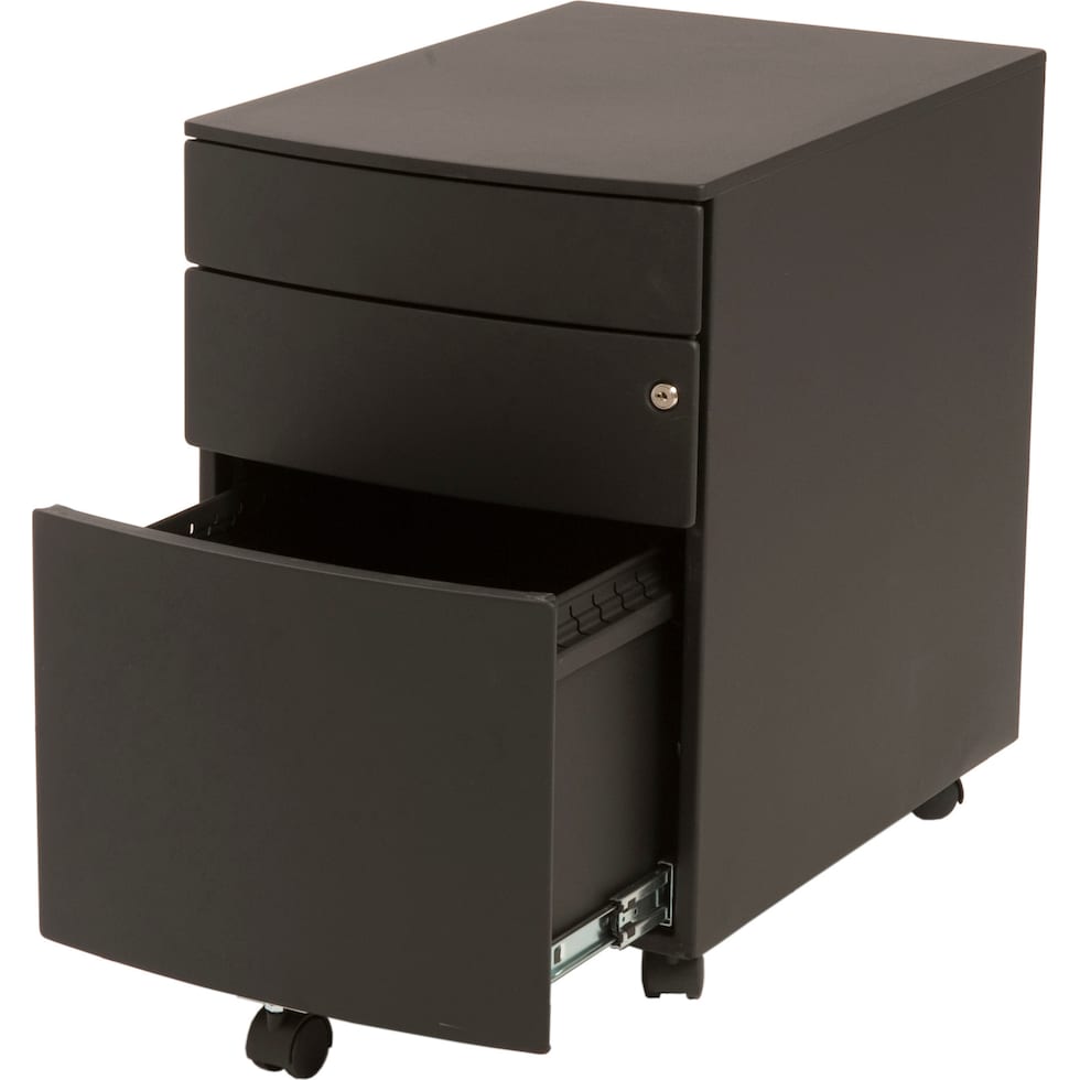 nadira black file cabinet   