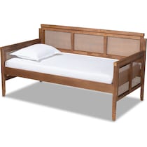 nahla light brown twin bed   