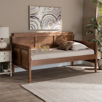 nahla light brown twin bed   