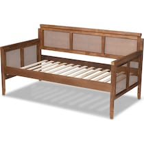 nahla light brown twin bed   