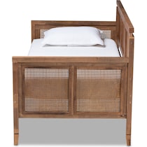 nahla light brown twin bed   