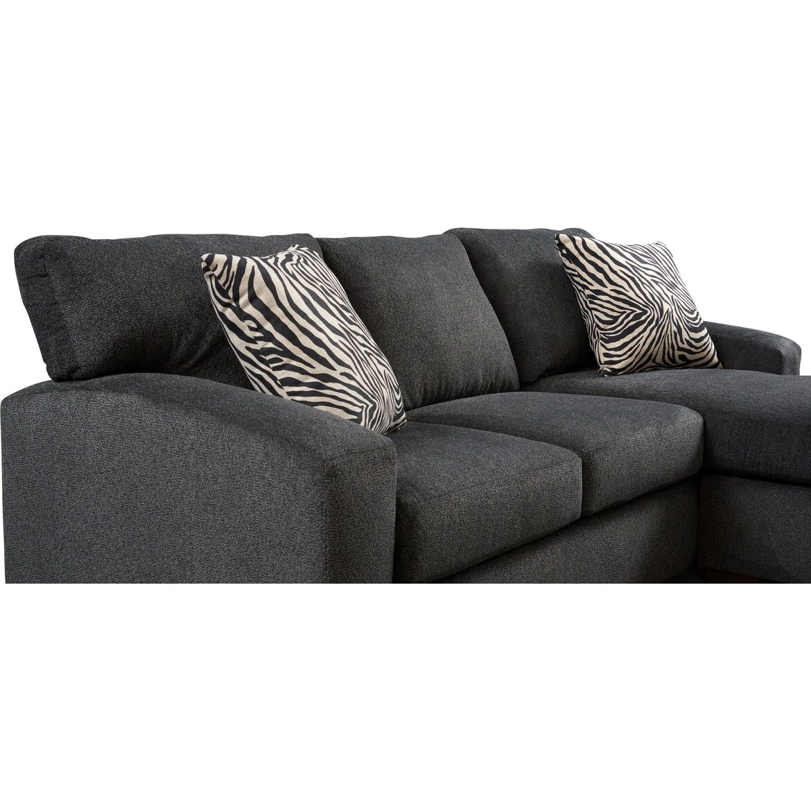 Nala 2Piece Sectional with Chaise and 2 Solid Cube Ottomans American