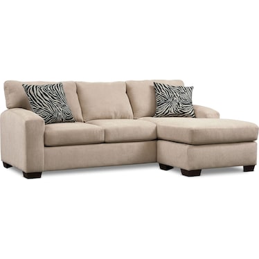 Nala 2-Piece Sectional with Chaise - Beige