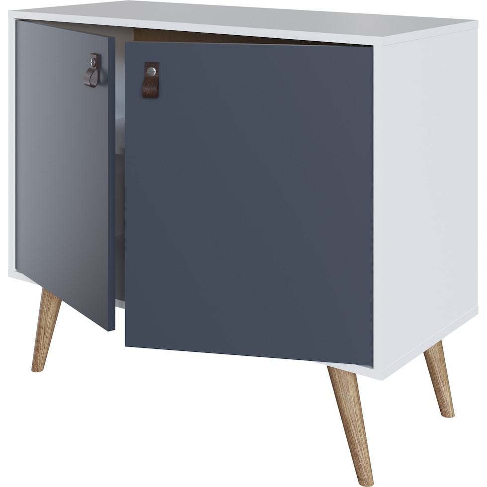 nalda blue white accent cabinet   