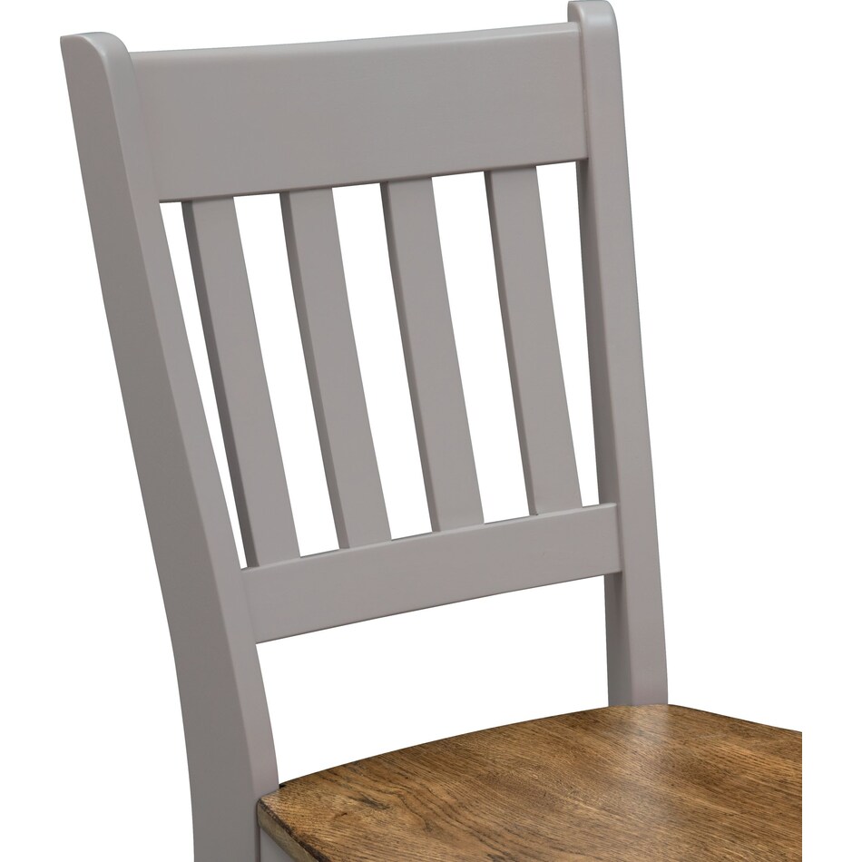 Nantucket Breakfast Bar and 2 CounterHeight SlatBack Chairs