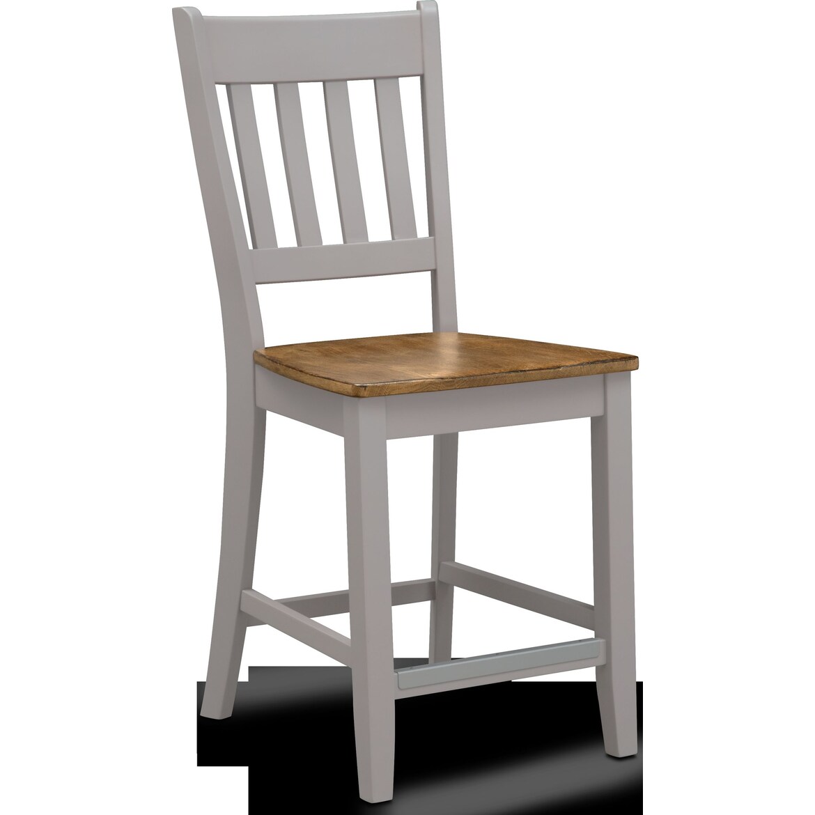 Nantucket CounterHeight Dining Table and 4 SlatBack Dining Chairs