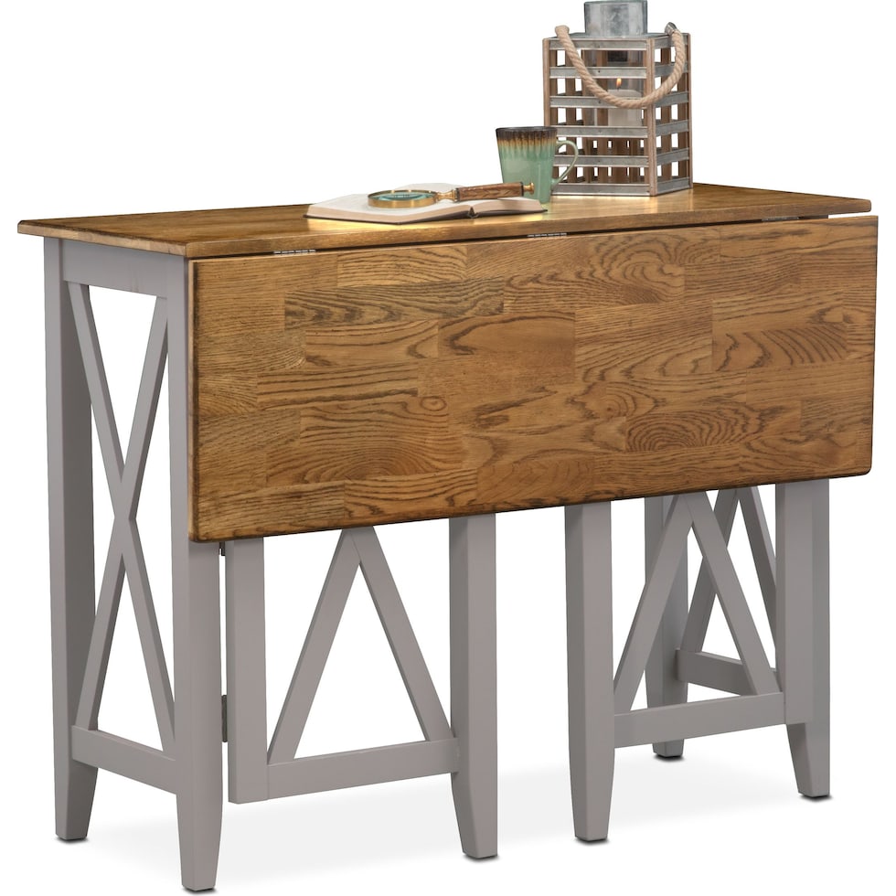 nantucket counter height dining oak oak and gray breakfast bar   