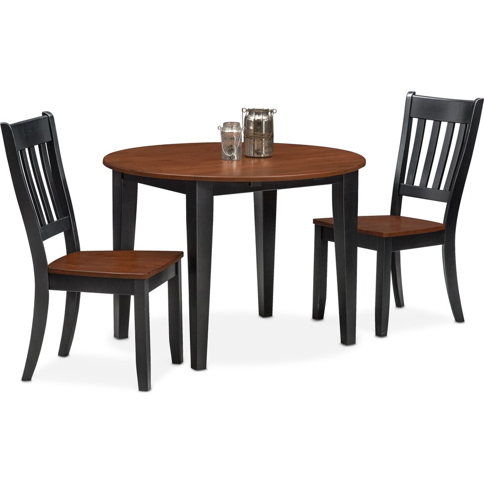 nantucket dining cherry black and cherry  pc dining set   