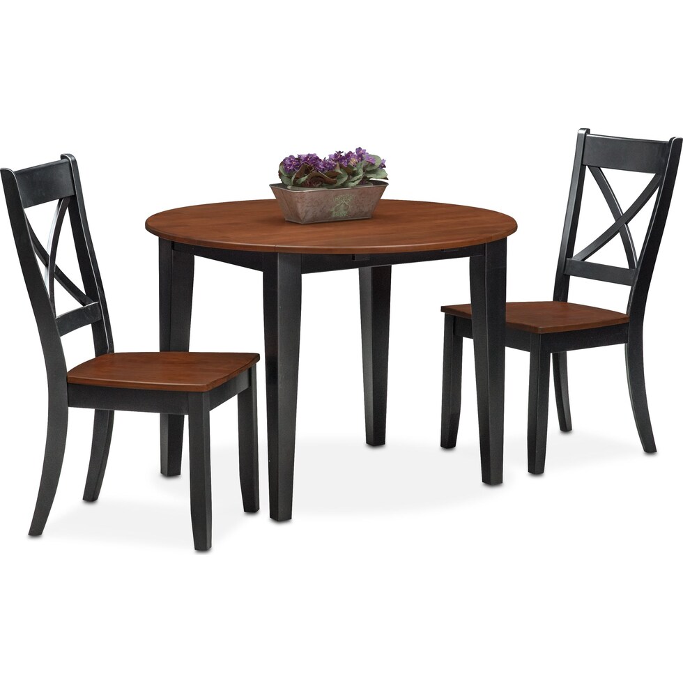 nantucket dining cherry black and cherry  pc dining set   
