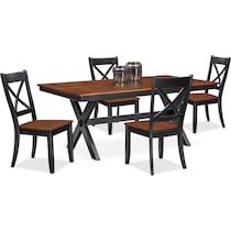 nantucket dining cherry black and cherry  pc dining room   