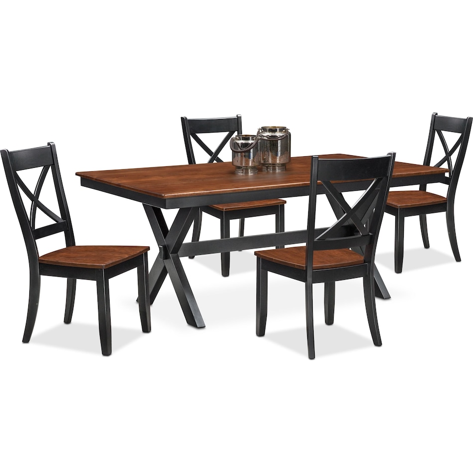nantucket dining cherry black and cherry  pc dining room   