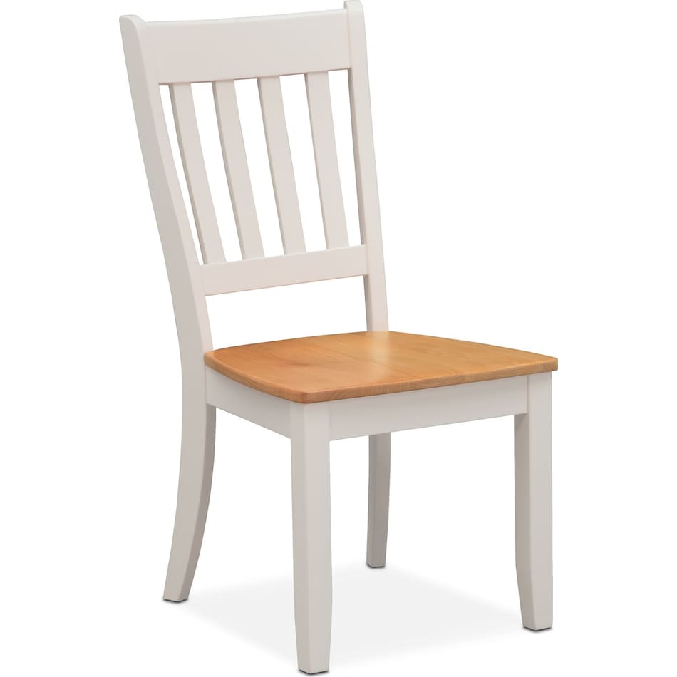 nantucket dining maple maple and white side chair   