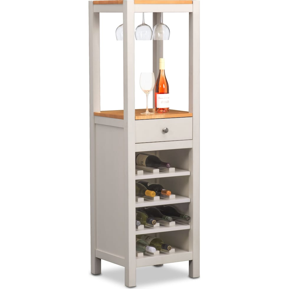 nantucket dining maple maple and white wine cabinet   