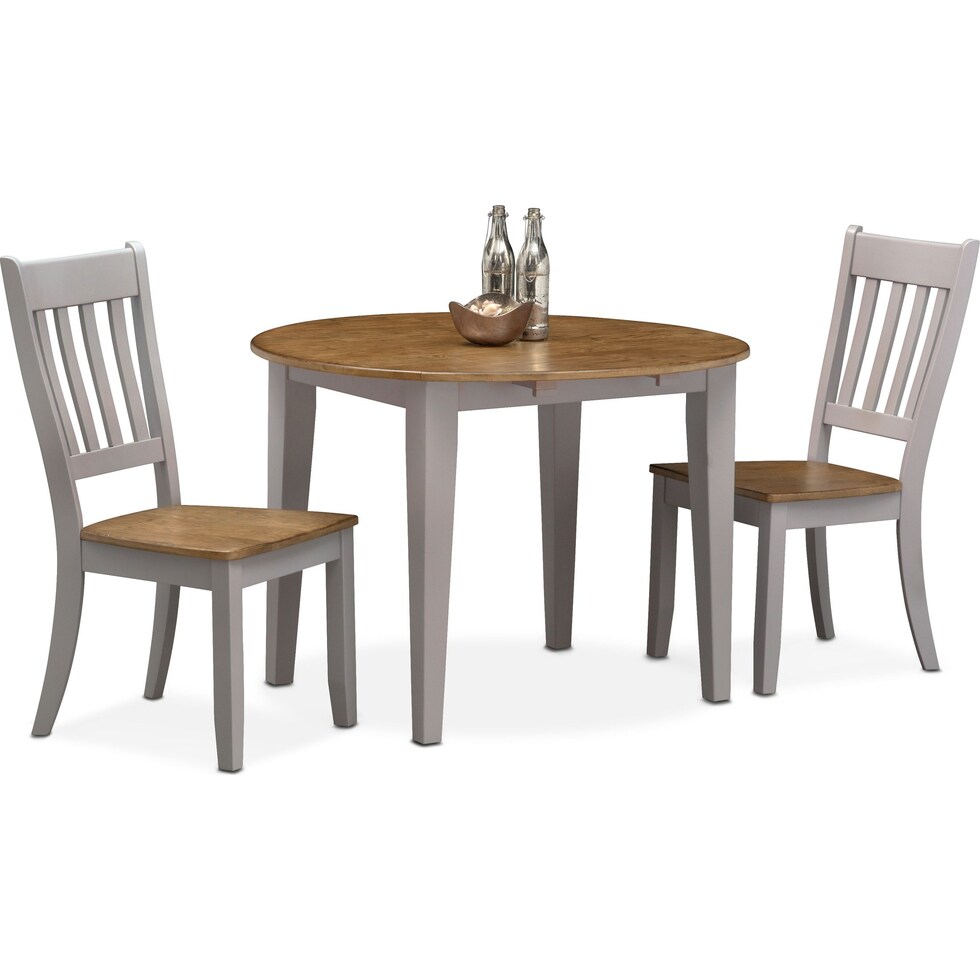 nantucket dining oak light brown  pc dining set   