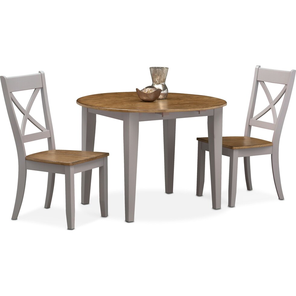 nantucket dining oak light brown  pc dining set   