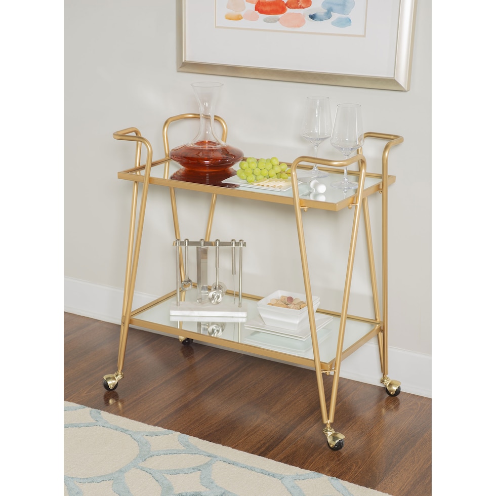 naomi gold bar cart   