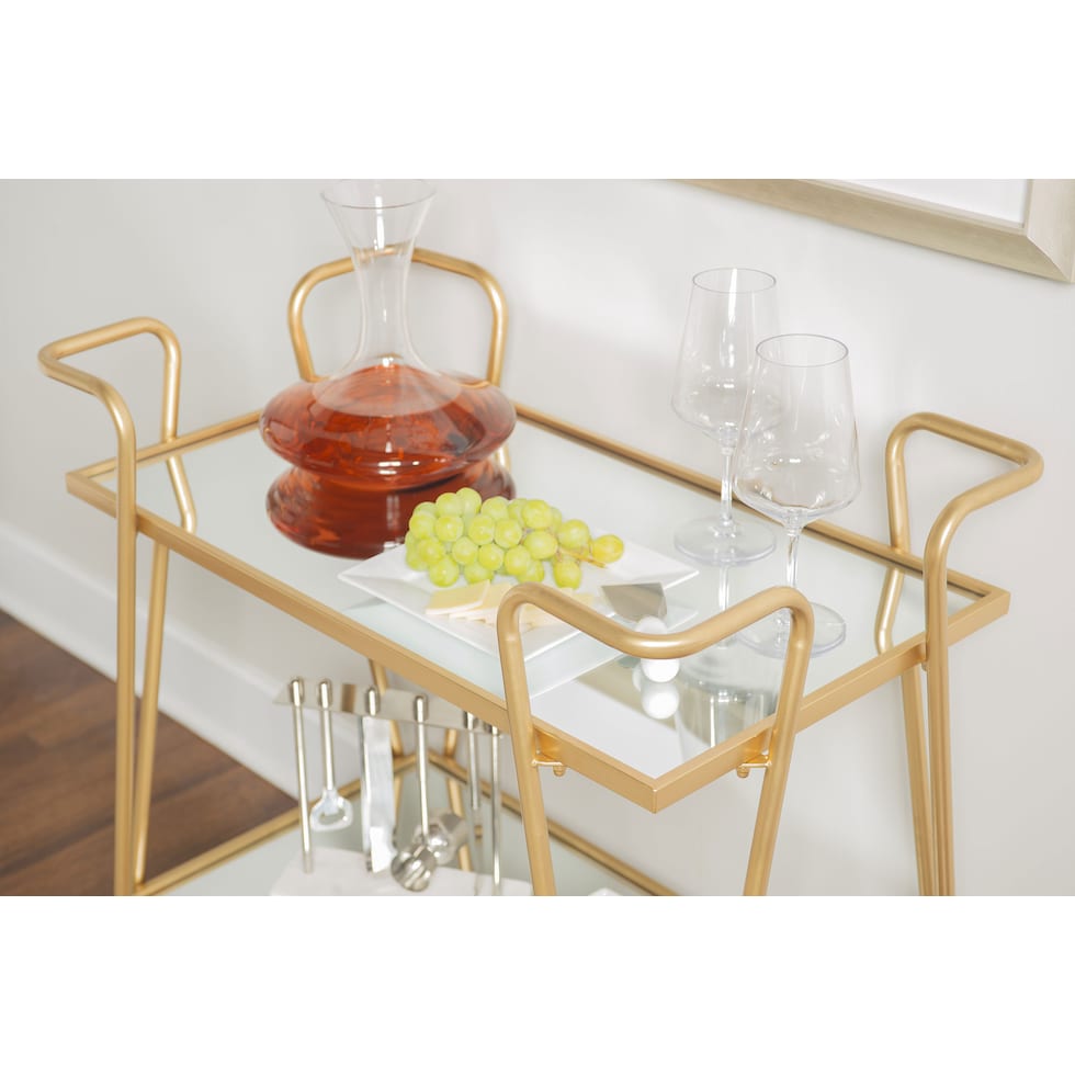 naomi gold bar cart   