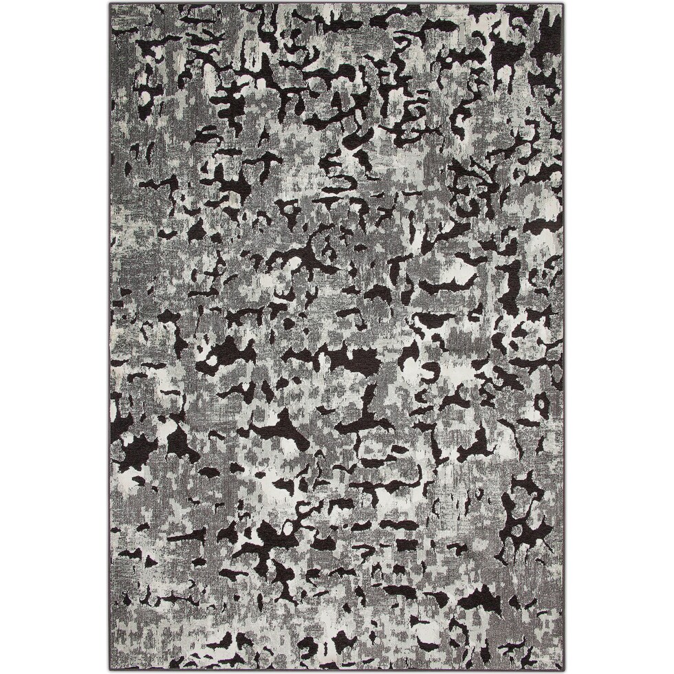 napa gray black gray area rug ' x '   