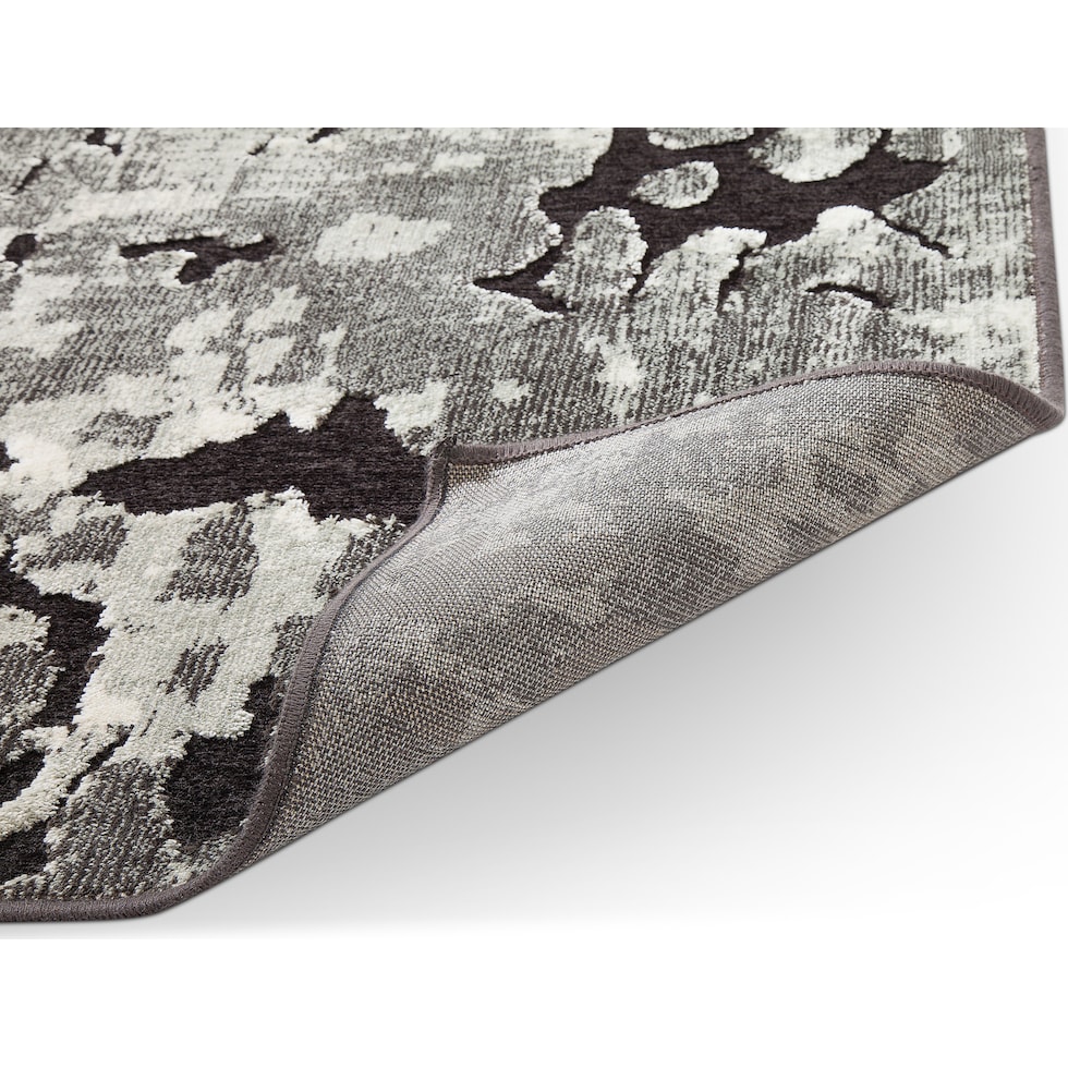 napa gray black gray area rug  x    