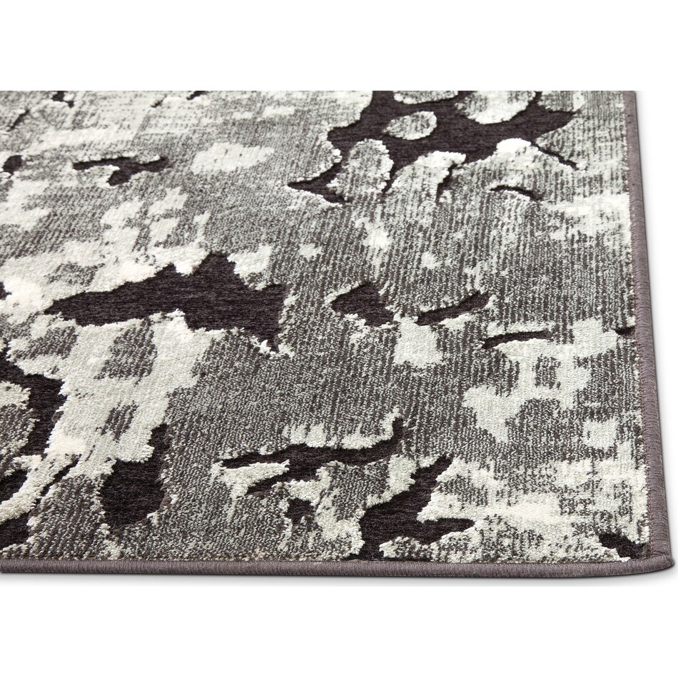 napa gray black gray area rug  x    