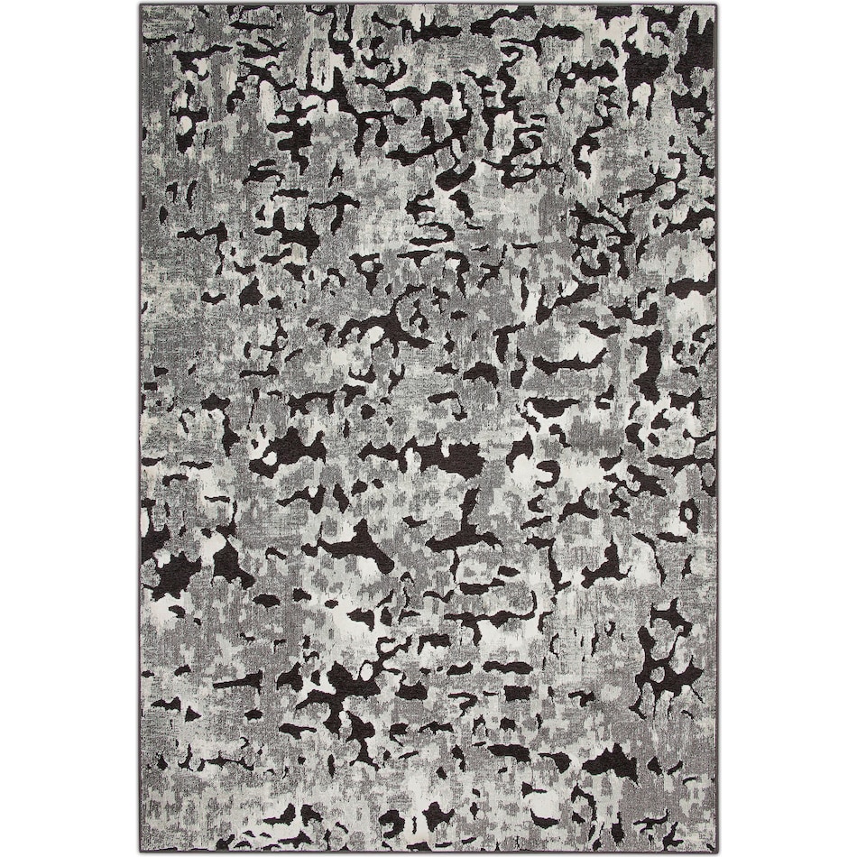 napa gray black gray area rug  x    