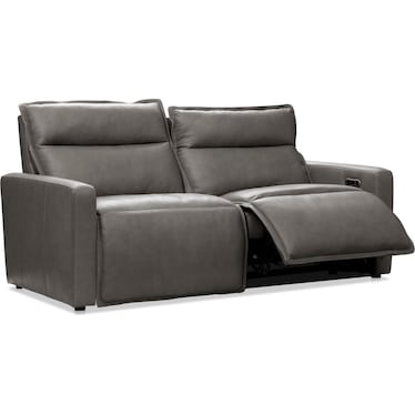 Napa 2-Piece Dual-Power Reclining Sofa - Charcoal