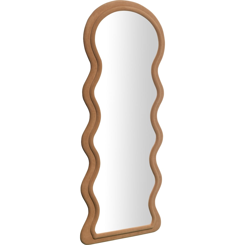 nara dark brown floor mirror   