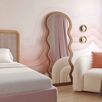 nara dark brown floor mirror   