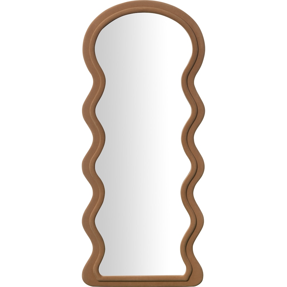 nara dark brown floor mirror   
